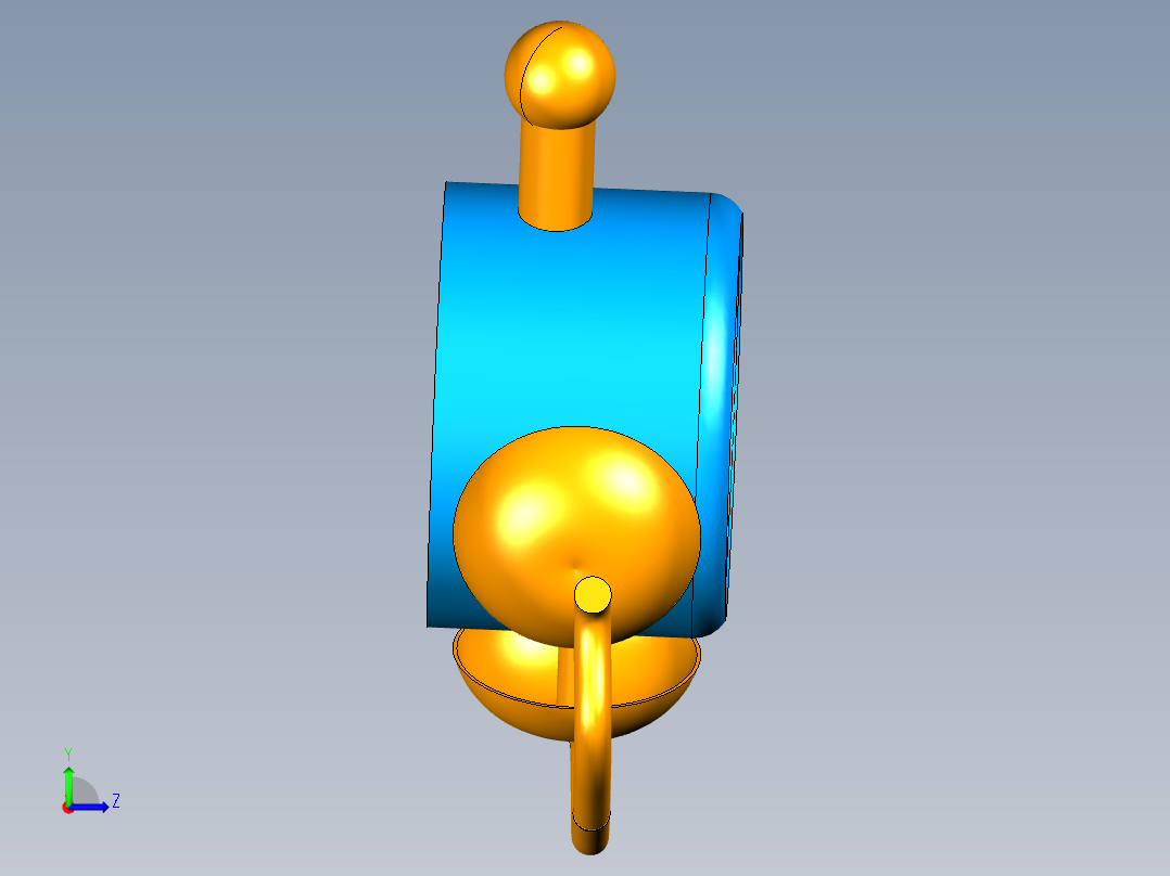 闹钟模型左视图