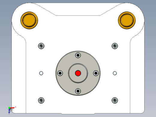 垫片冲孔落料复合模（CAD图+Proe三维）俯视缩略图