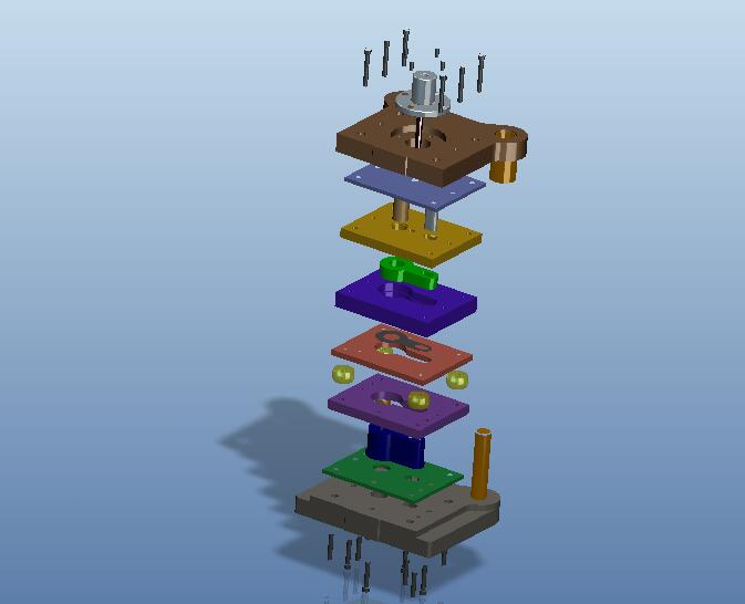 垫片冲孔落料复合模（CAD图+Proe三维）