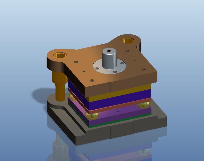 垫片冲孔落料复合模（CAD图+Proe三维）