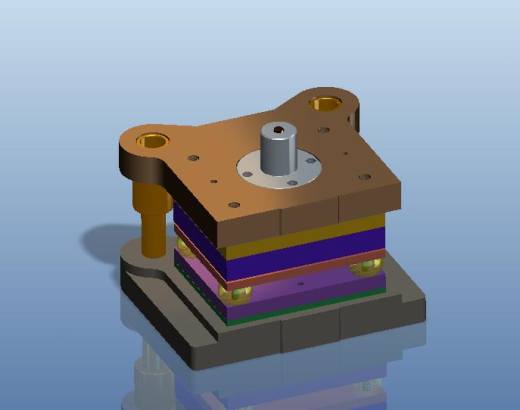 垫片冲孔落料复合模（CAD图+Proe三维）缩略图