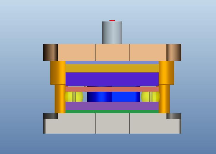 垫片冲孔落料复合模（CAD图+Proe三维）