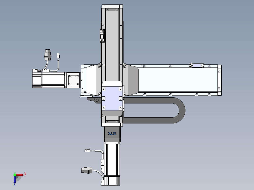 内嵌直交机械手XYG系列XYG430-F3俯视图
