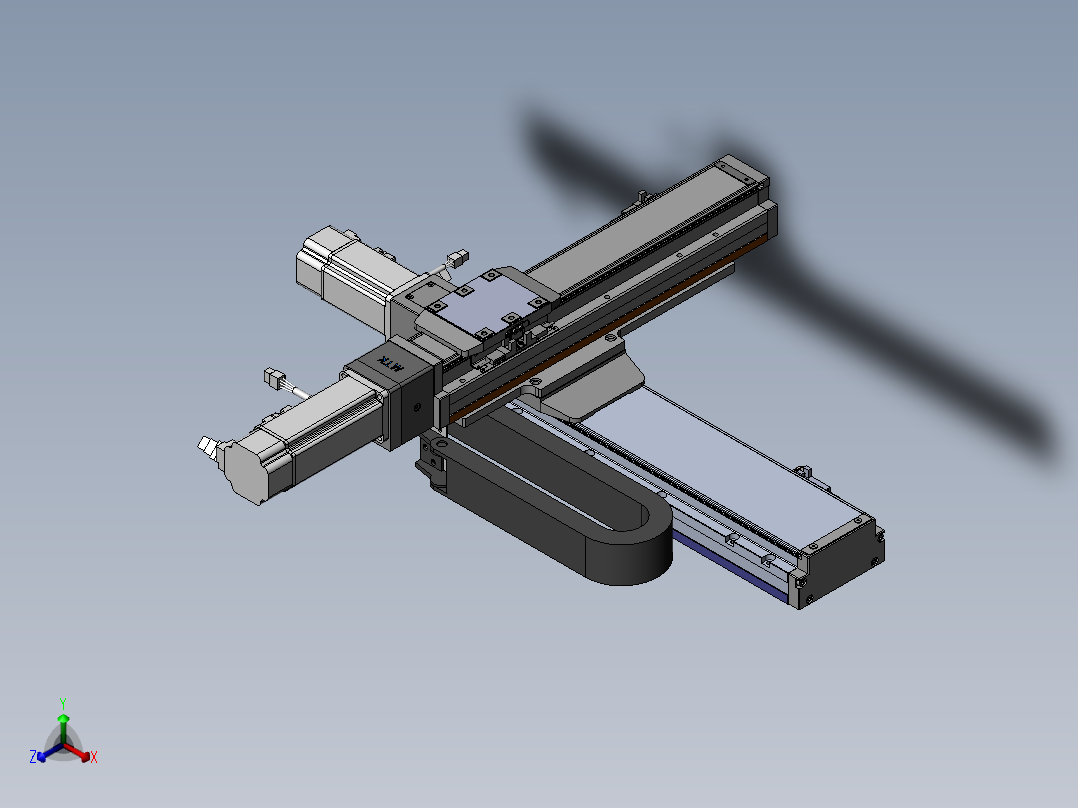 内嵌直交机械手XYG系列XYG430-F3正等轴测图