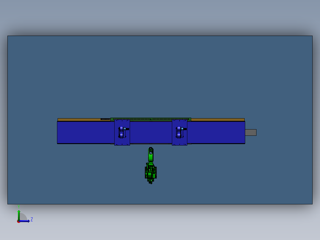 焊接机器人控制系统，自动焊接机器人与自动焊接联动平台左视图