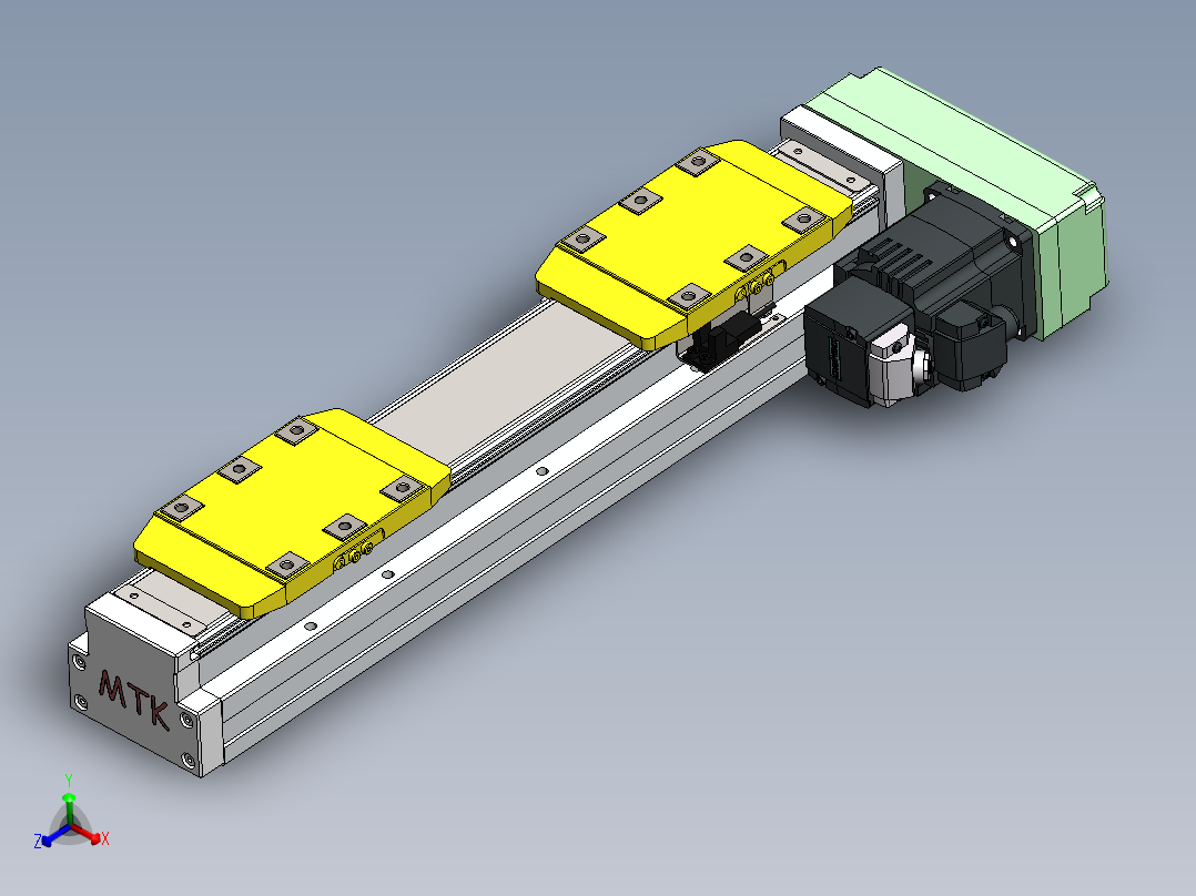 GTH内嵌丝杆全封闭GTH8S-BR-200W主视图