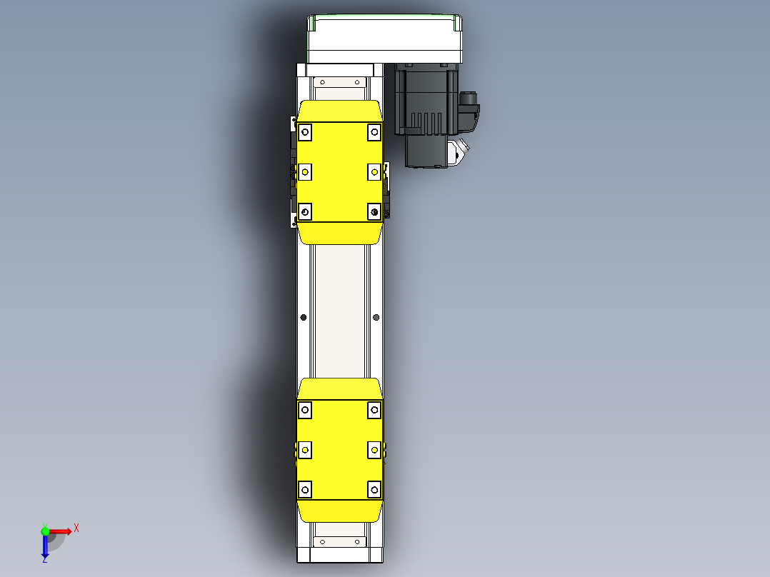 GTH内嵌丝杆全封闭GTH8S-BR-200W俯视图