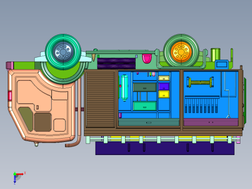 四轮水罐消防灭火消防车俯视缩略图
