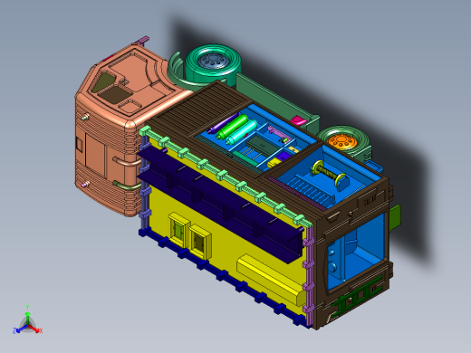 四轮水罐消防灭火消防车正等轴测缩略图