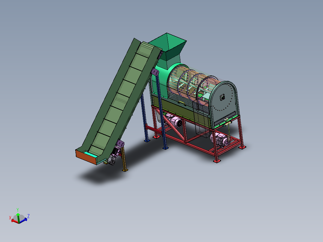 玉米脱粒机三维模型资料