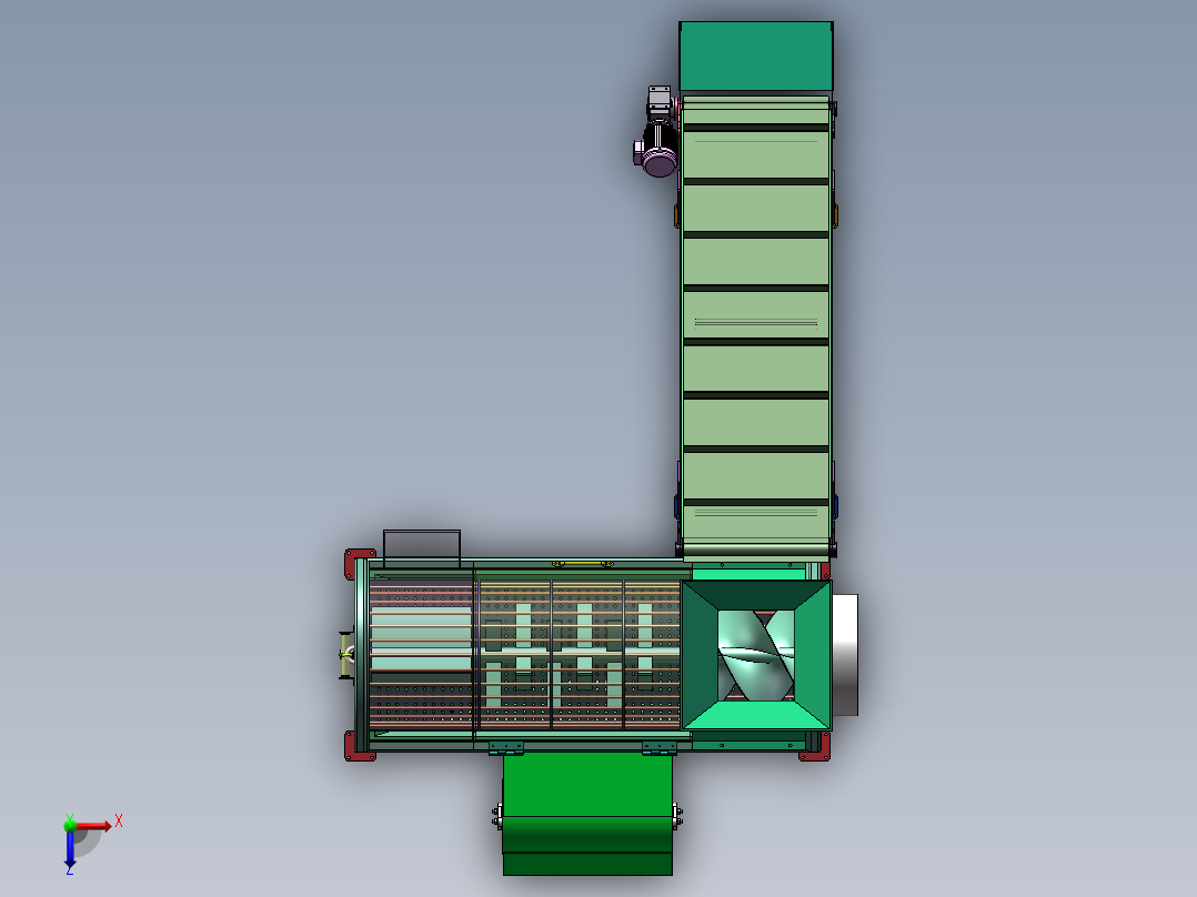玉米脱粒机三维模型资料俯视图
