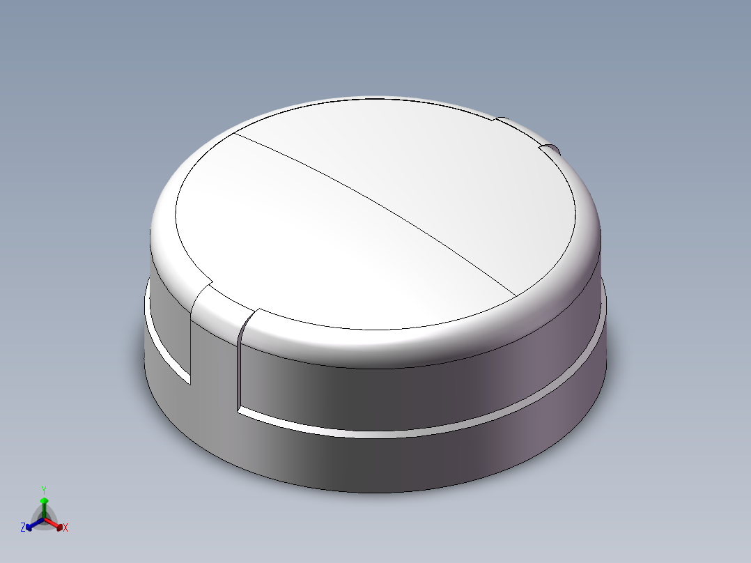 圆管帽 DN65正等轴测图