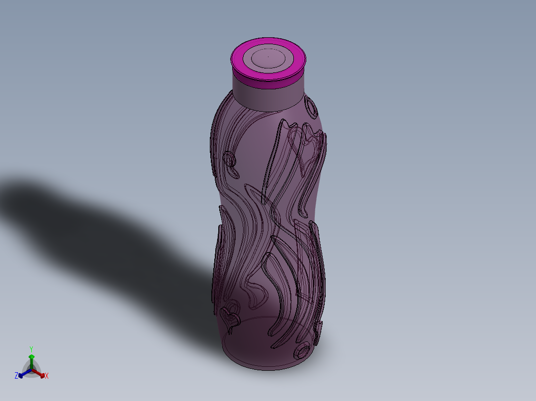 瓶盖、盖子(15)正等轴测图