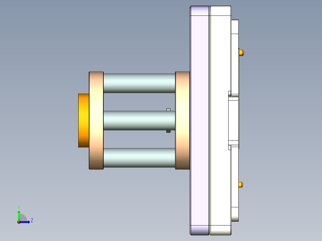 HAZEL-C-笔记本CNC工装夹具三维模型CNC4-0512左视图