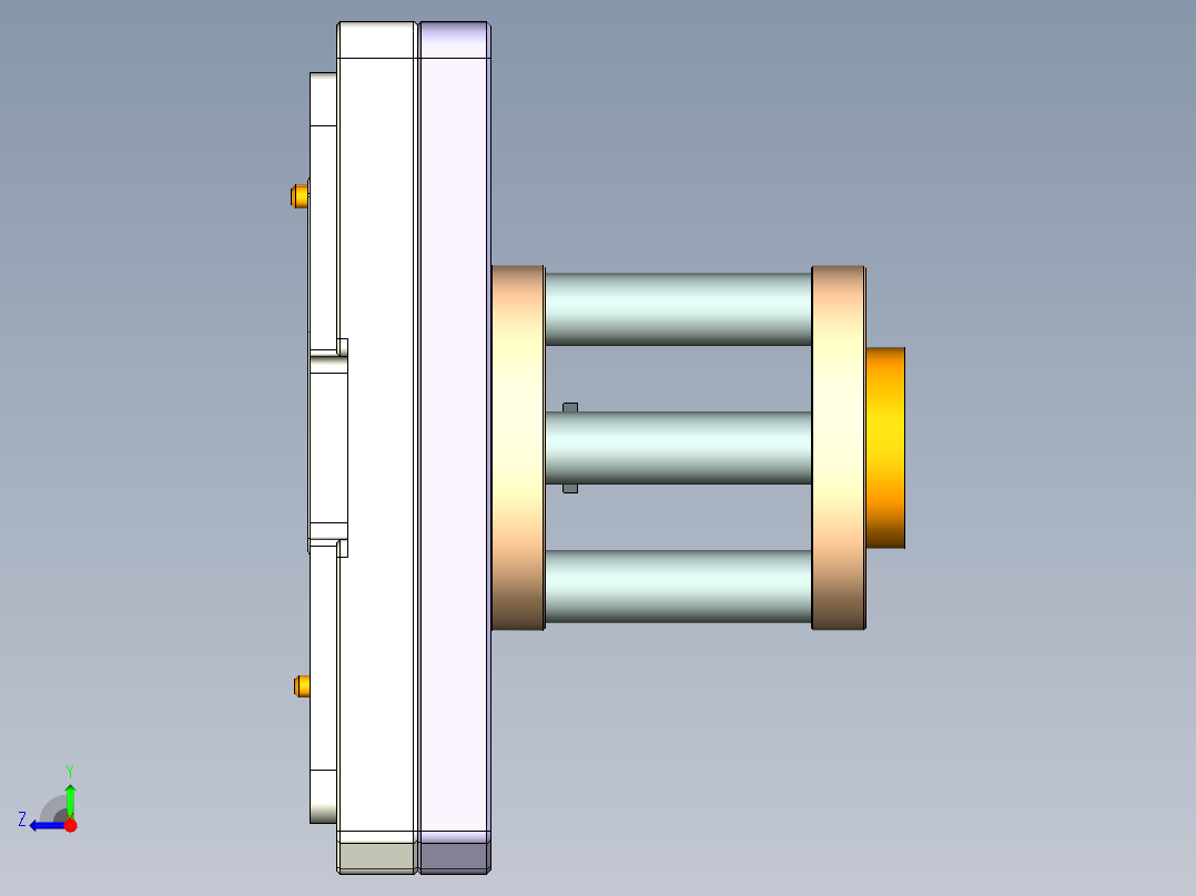 HAZEL-C-笔记本CNC工装夹具三维模型CNC4-0512右视图