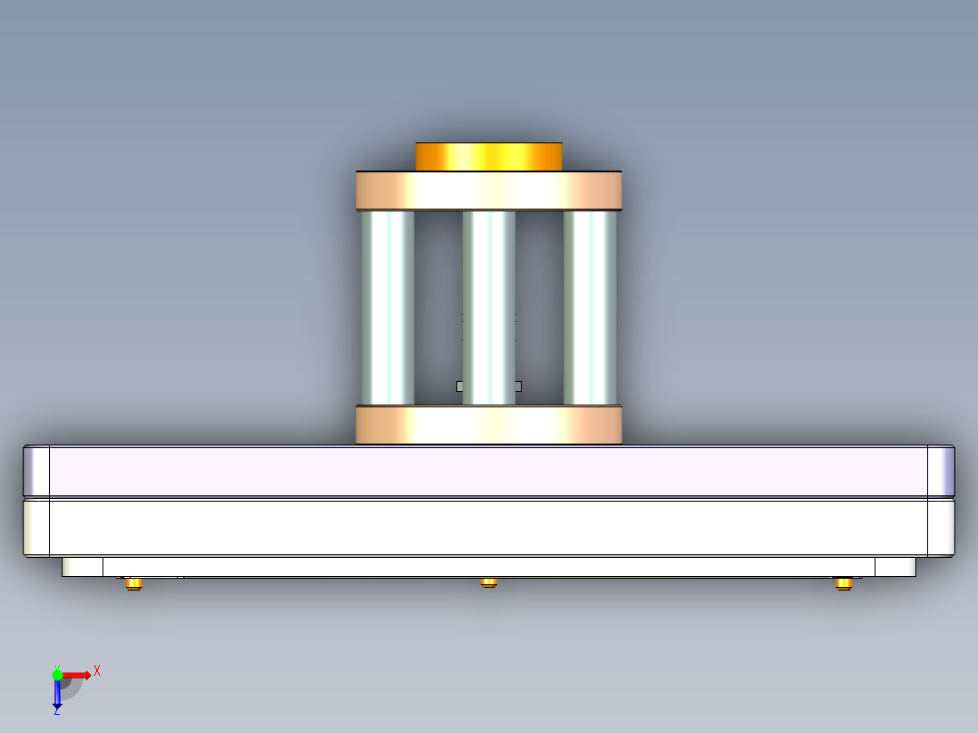 HAZEL-C-笔记本CNC工装夹具三维模型CNC4-0512俯视图