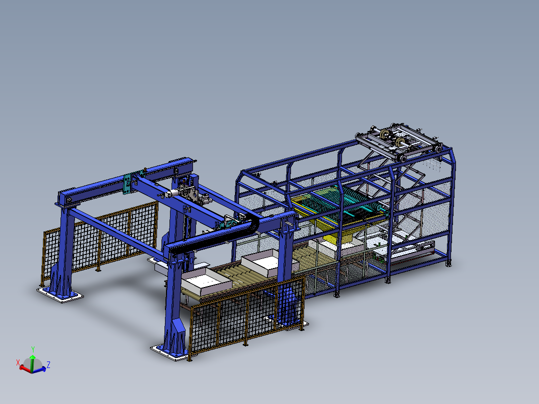 龙门桁架机械手搬运拆袋sw20可编辑