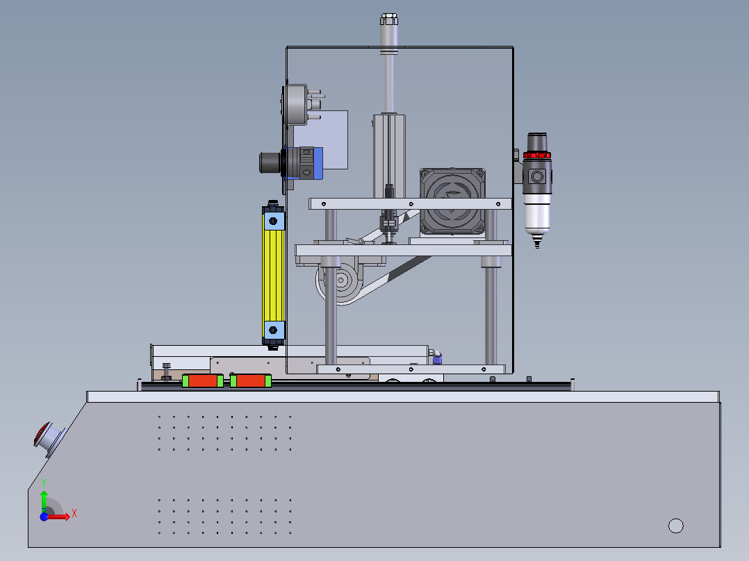 除胶机（sw22可编辑+工程图）前视图