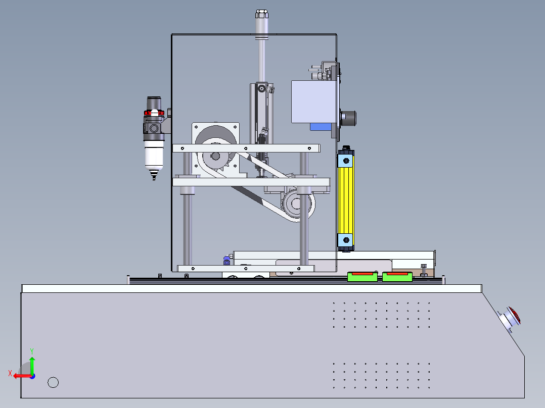 除胶机（sw22可编辑+工程图）后视图