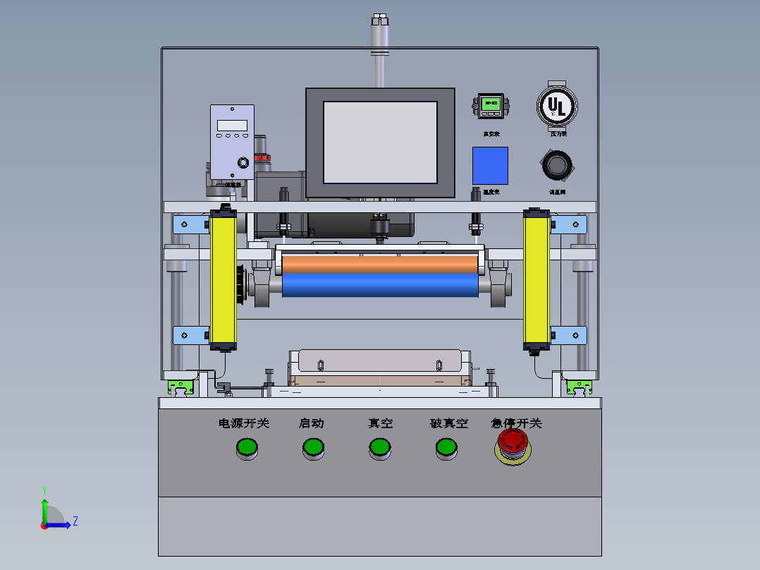 除胶机（sw22可编辑+工程图）左视图