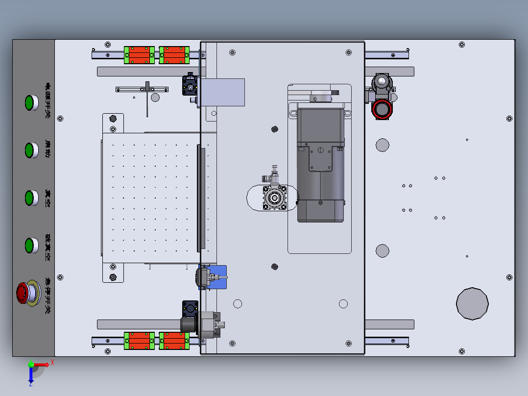 除胶机（sw22可编辑+工程图）俯视图