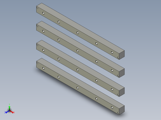长条铝制工件飞面钻工模型加工程序图