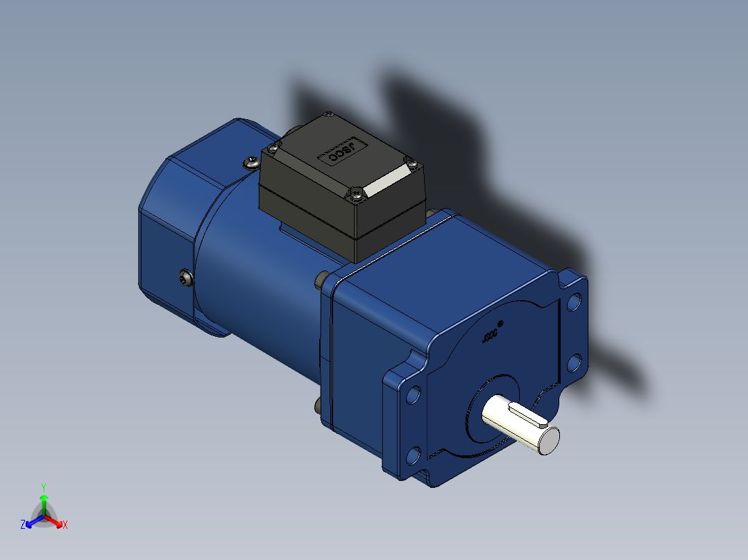 YT系列调速电机-60yt01-180-he正等轴测图