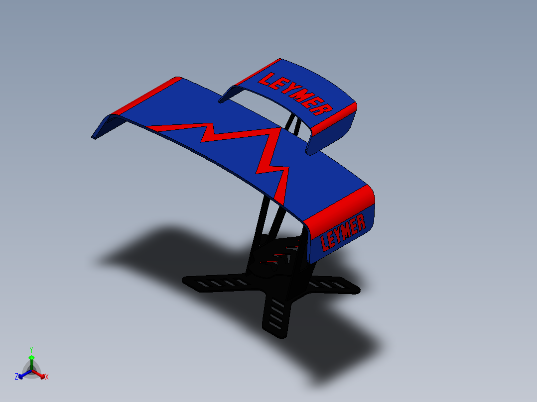 汽车尾翼(18)正等轴测图