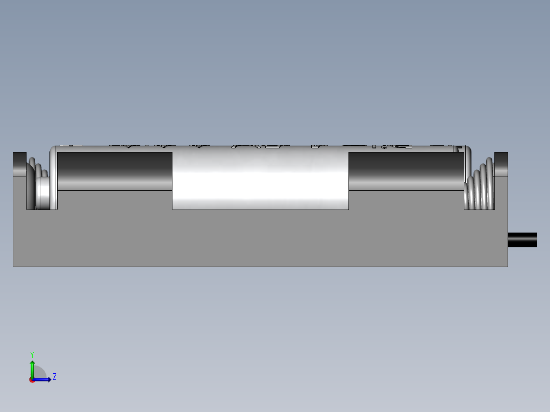 电池仓、电池左视图