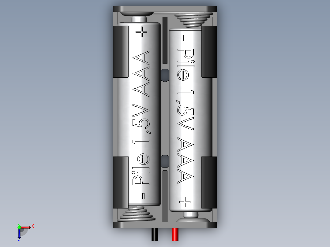 电池仓、电池俯视图