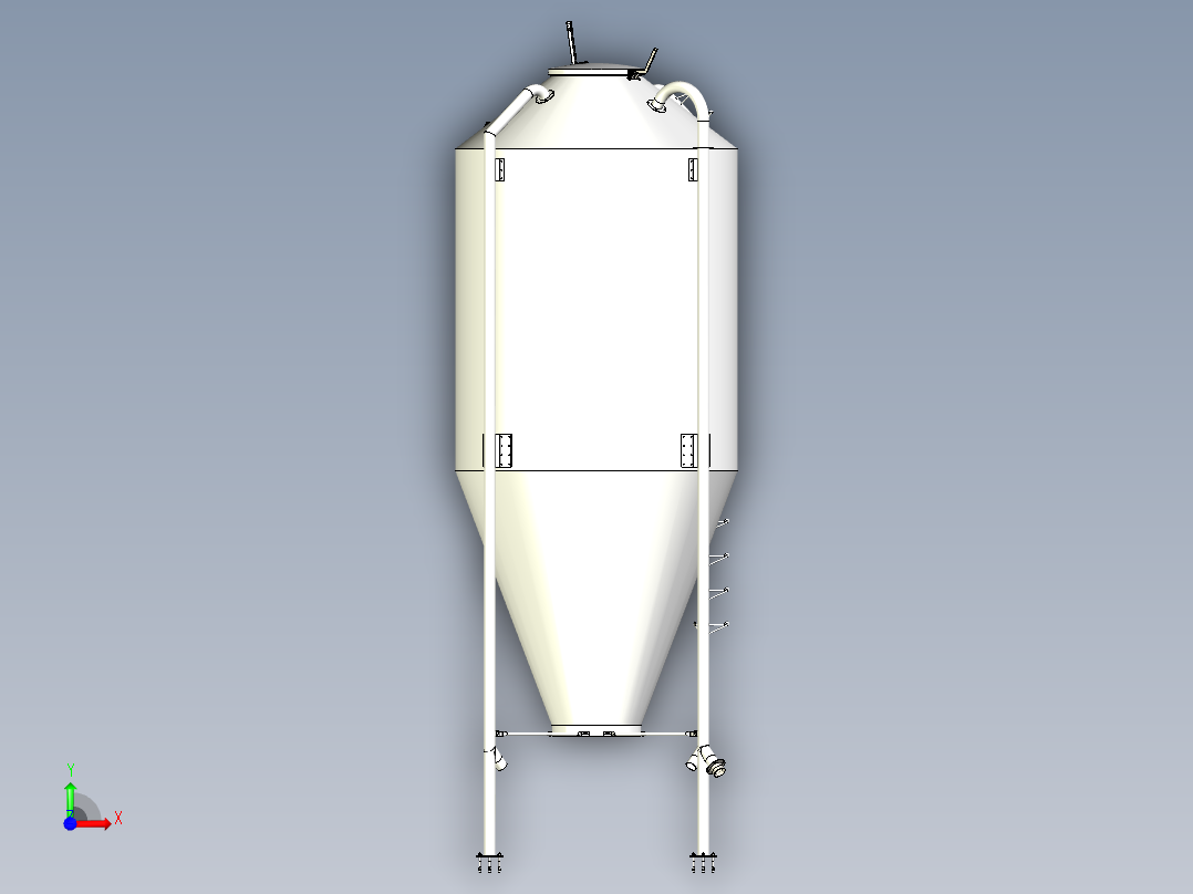 B3004101-筒仓 GRP 20立方米前视图