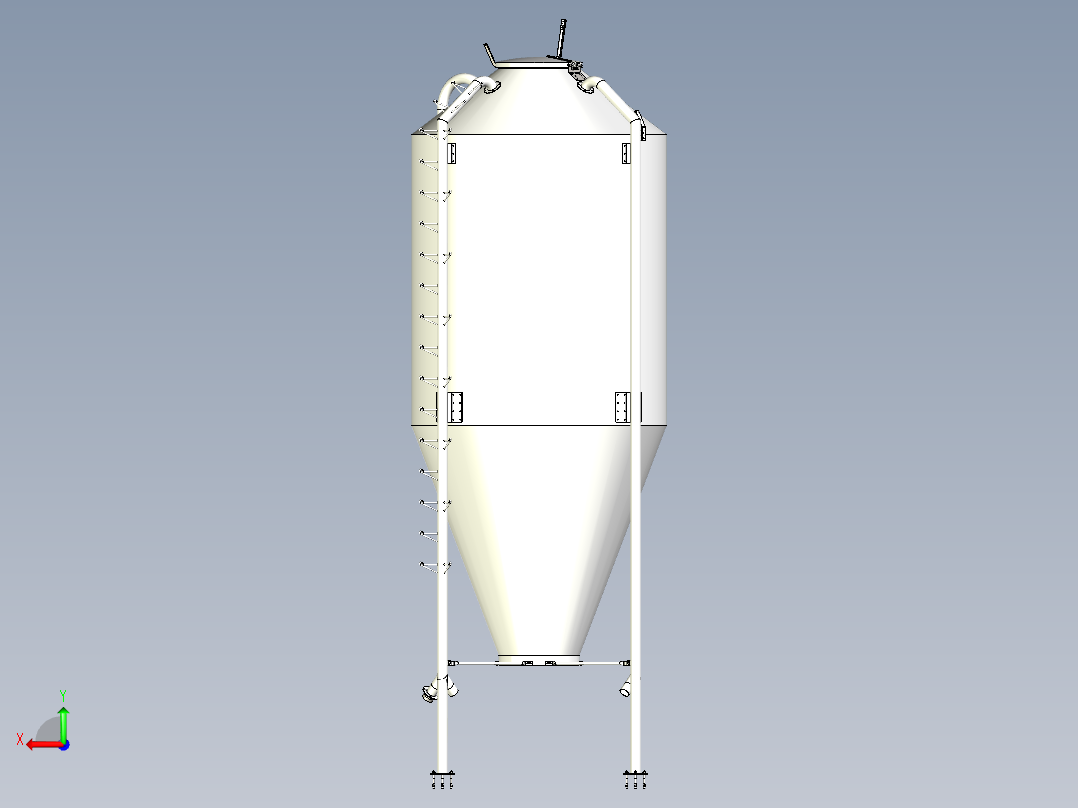 B3004101-筒仓 GRP 20立方米后视图