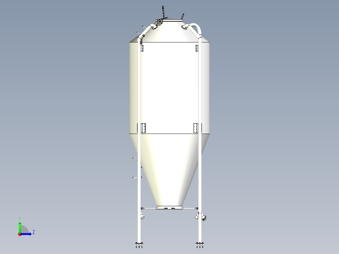 B3004101-筒仓 GRP 20立方米左视图