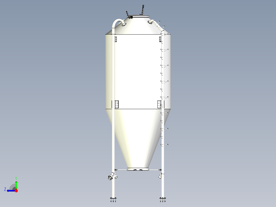 B3004101-筒仓 GRP 20立方米右视图