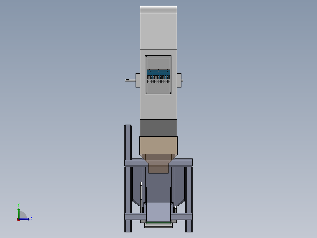 粉料落料机左视图