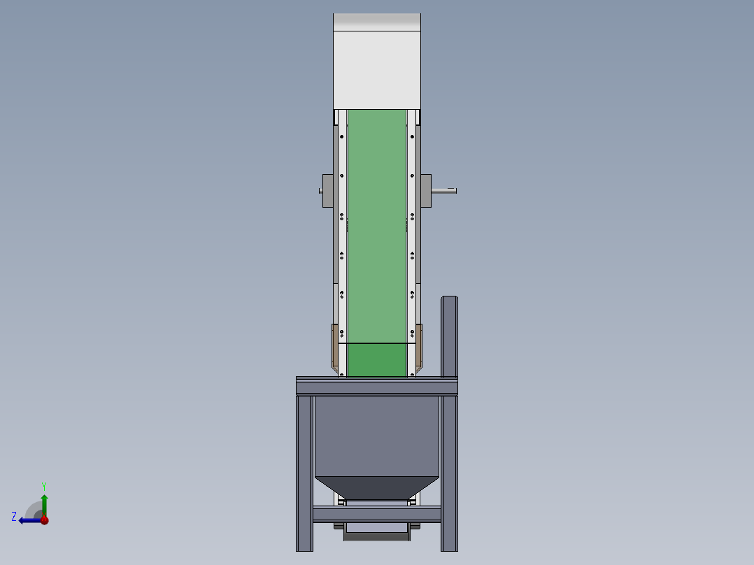 粉料落料机右视图