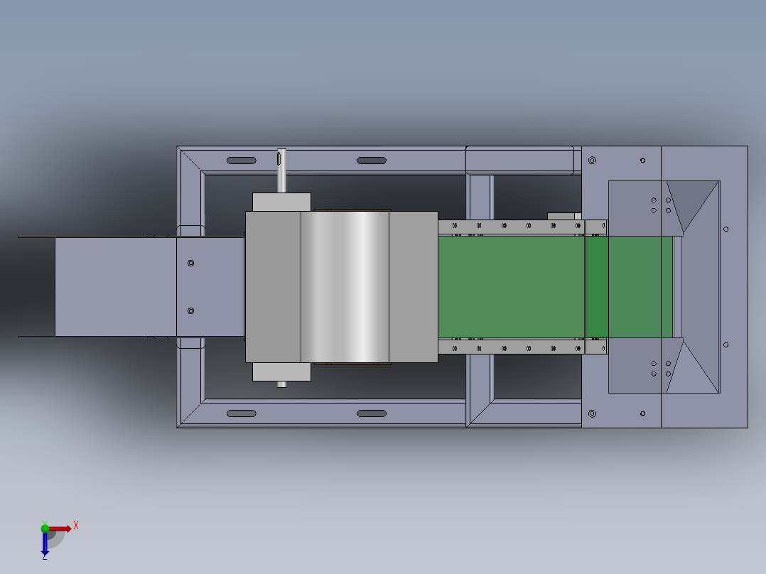 粉料落料机俯视图