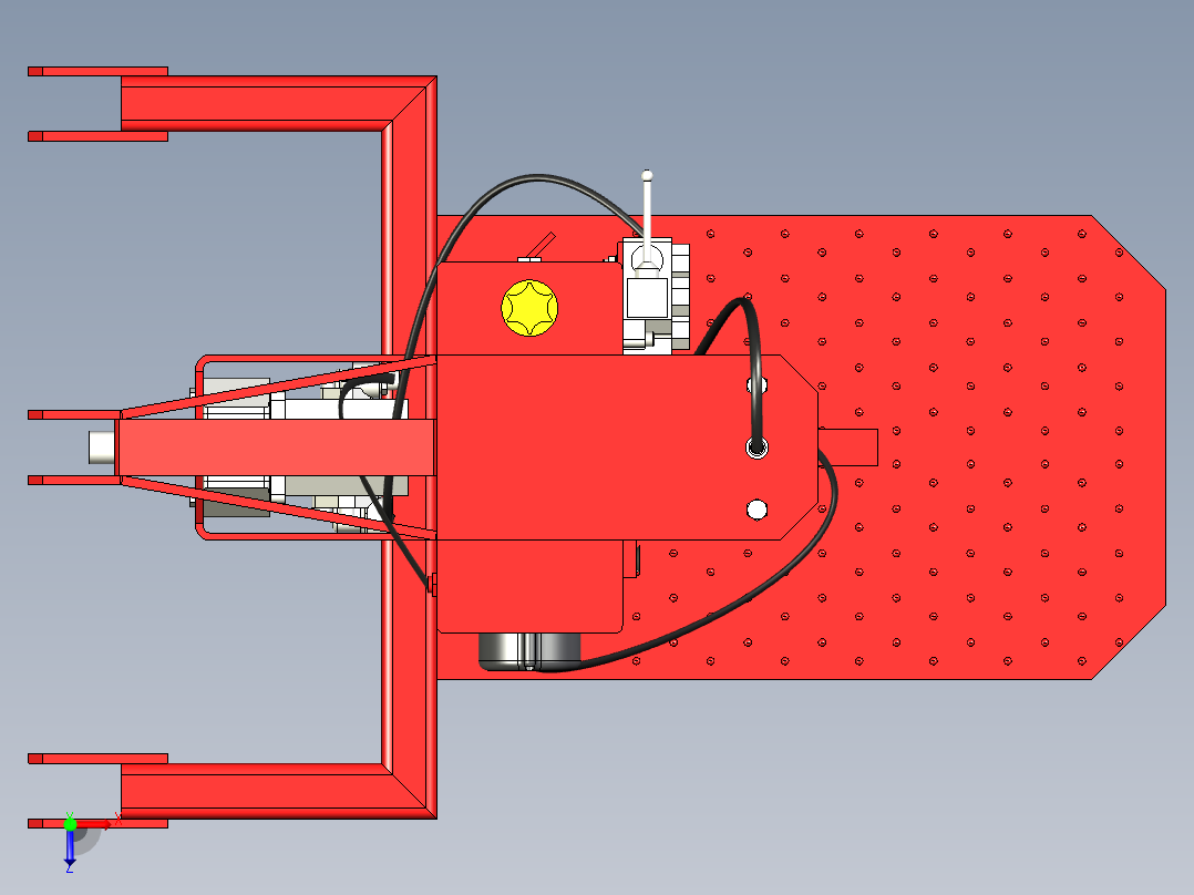 B2004532-立式木劈木机俯视图