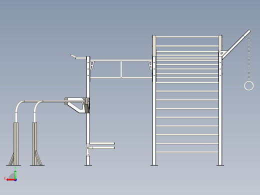 B3003763-运动街健身 自由体操 健身器材后视缩略图