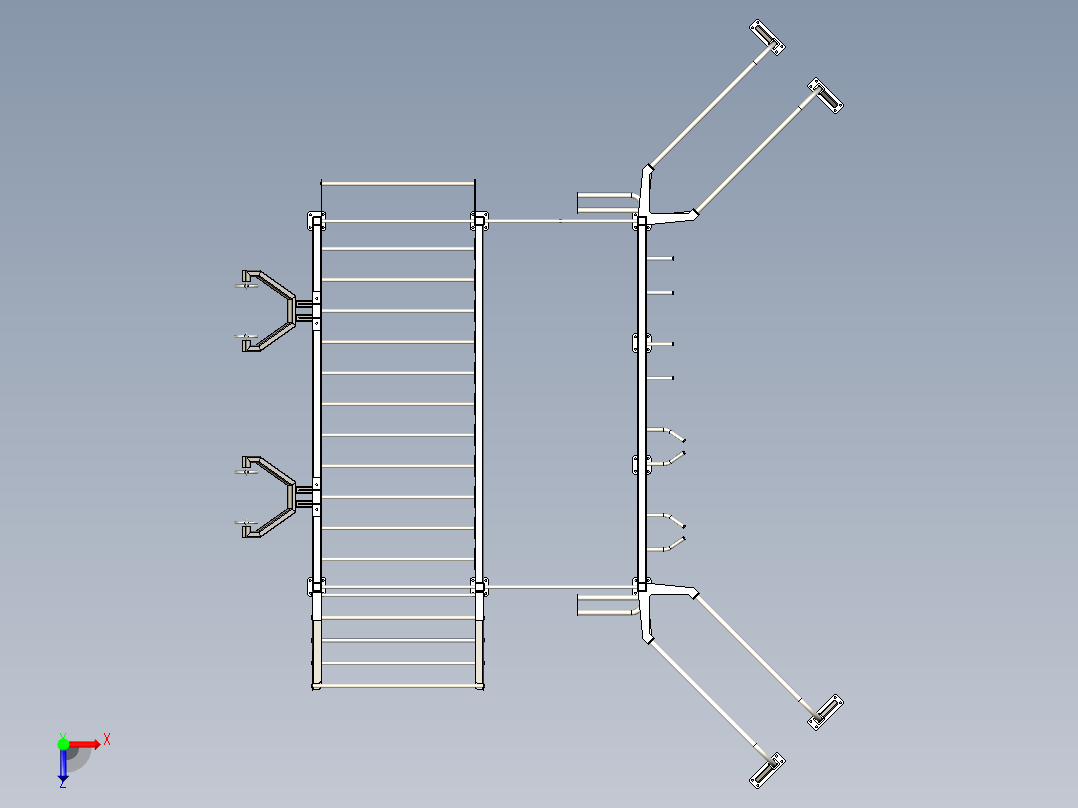 B3003763-运动街健身 自由体操 健身器材俯视图