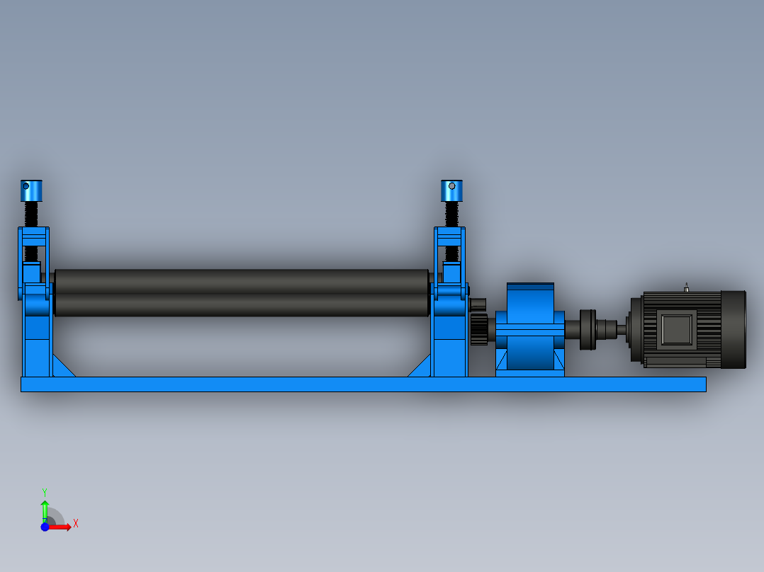 钢板卷形机前视图
