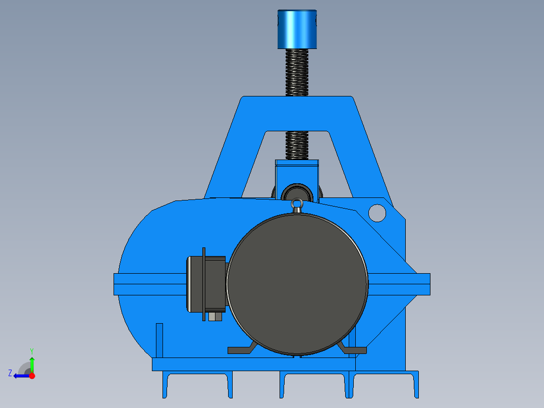 钢板卷形机右视图