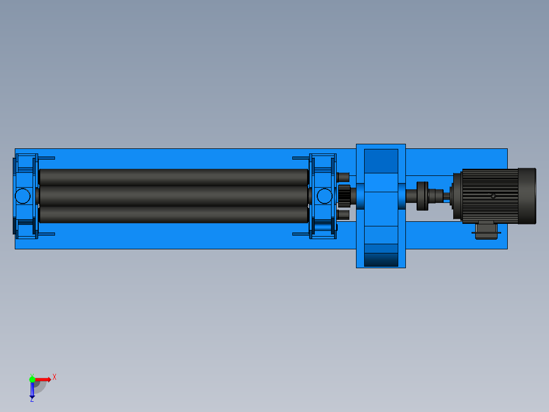 钢板卷形机俯视图