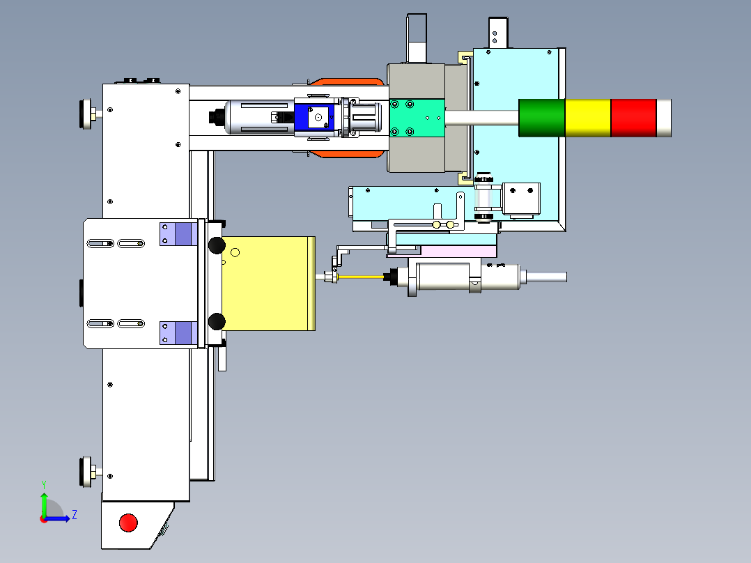 桌面式全自动锁螺丝机左视图