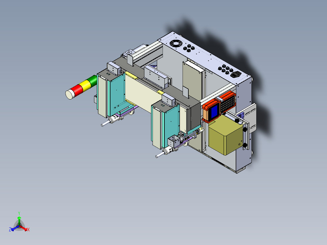 桌面式全自动锁螺丝机正等轴测图