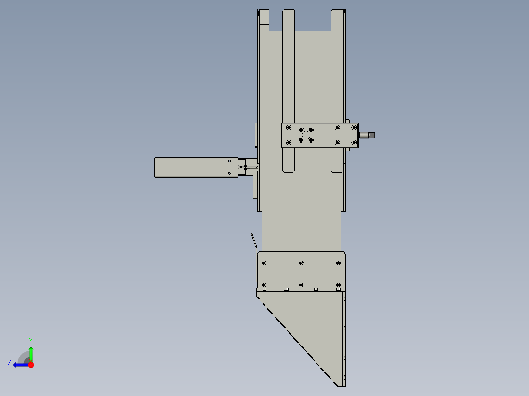 00进料总装配右视图