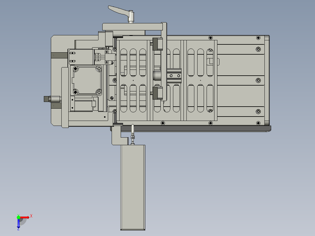00进料总装配俯视图