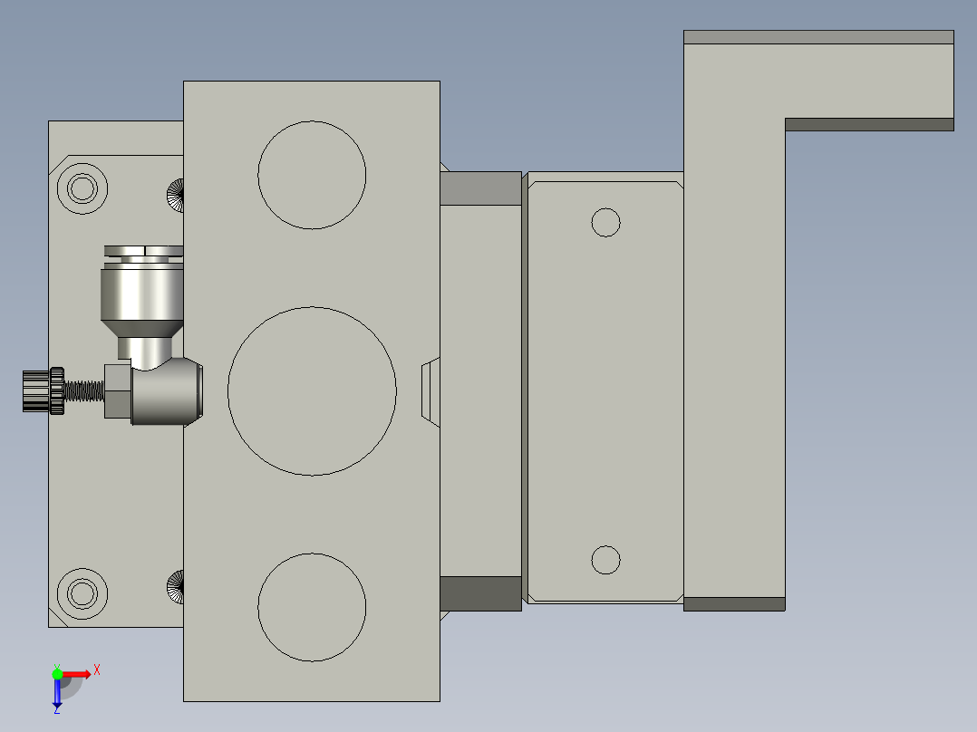 16TK0013吸头气缸装配俯视图