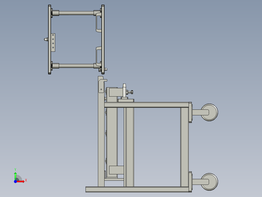 分体式托盘物料小车前视图
