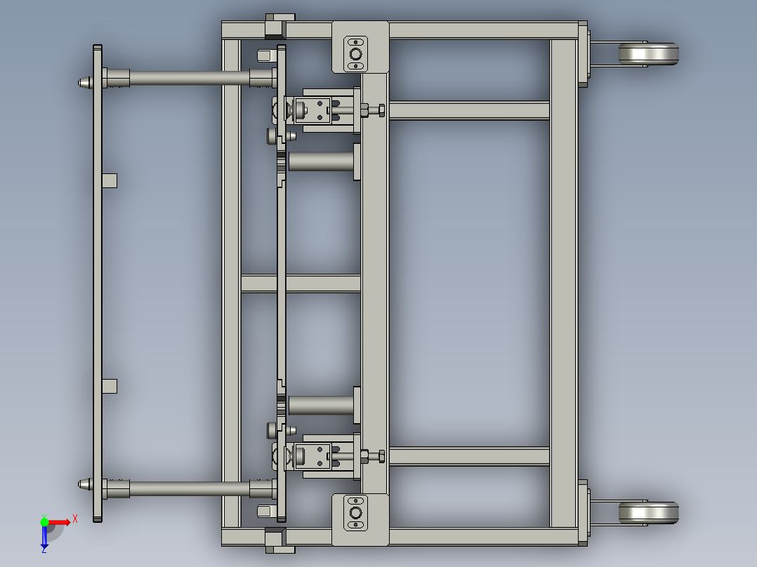 分体式托盘物料小车俯视图